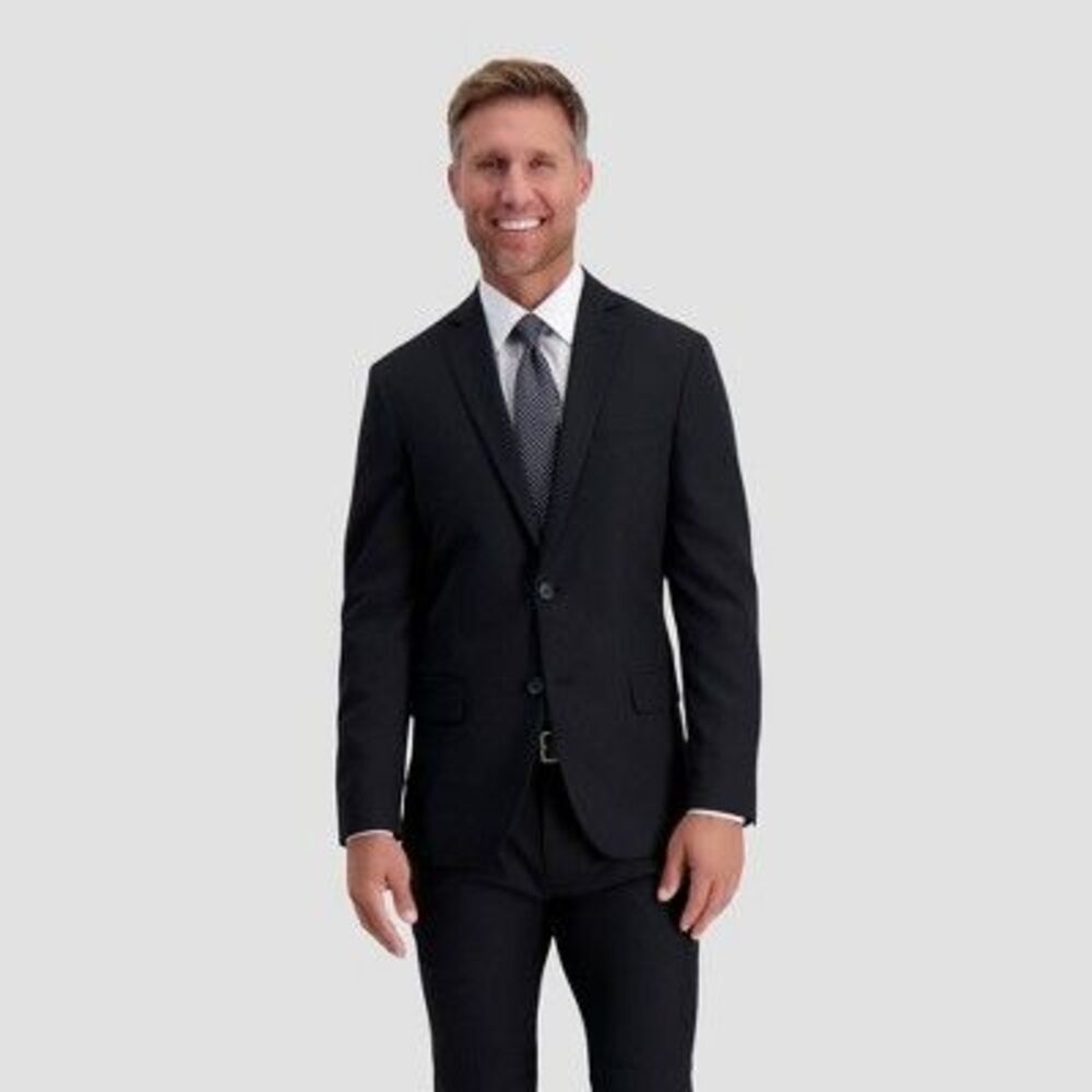 Open Box - Haggar H26 -  Men's Flex Series Ultra Slim Suit Coat  Black